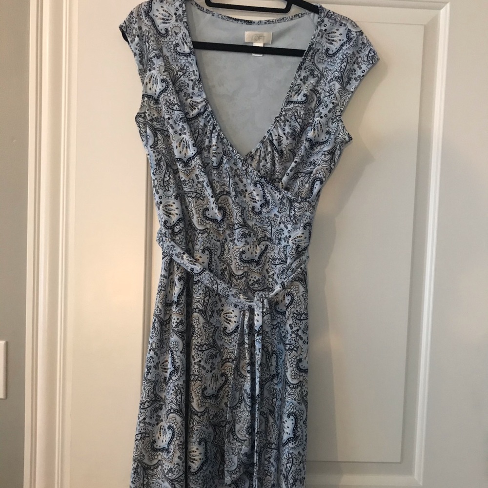 Blue paisley dress